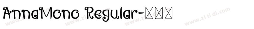 AnnaMono Regular字体转换
